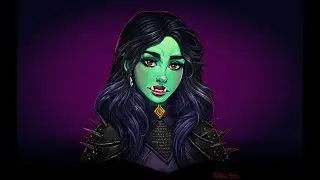Willa Mari Half-Orc Commission Painting Process