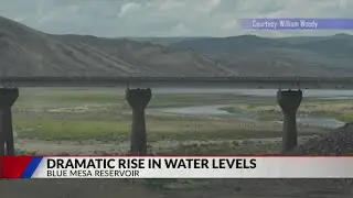Photos show dramatic rise in water levels at Blue Mesa