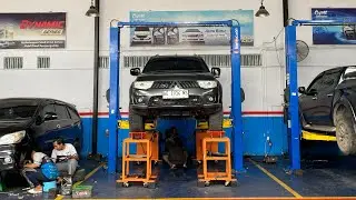 Cek kaki-kaki old pajero sport pakai kyoto machine indonesia