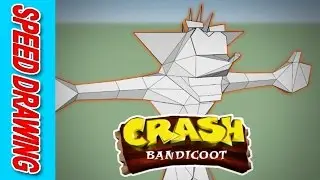 Crash bandicoot 3D model (PS1 Inspired) - Speed drawing