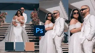 Wedding Preset | Free Presets |  blue cyan Color Grading in Photoshop CC 2025