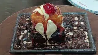 Brownie  Cake Sizzling Ice cream Caesar Restaurant Dubai 2025 Desert Lava 