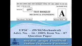 JWM (U.P.S.C) 2009 paper ,Must Practice pdf.