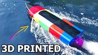 Rainbow Powered 3D Printed RC Boat