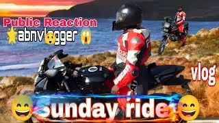 Mini vlog ladakh Marg Sunday ride 😄 public Reactions ABN vlogger upgrade R15 public in love 💓😘💓💔💀👉🏻