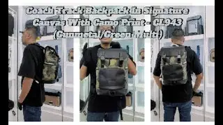 MG Review: Coach Track Backpack In Signature Canvas With Camo Print - CL943 (Gunmetal/Green Multi)