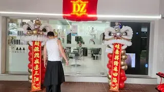 Lion Head Balloon Display for Grand Opening | Chinese New Year Balloon Art