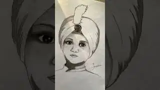 Baba Fateh Singh ji sketch ✍️ #chaarsahibzaade #babafatehsinghji #waheguruji