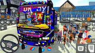 💥Blue Bus Best Lighting Mod Map Difficult Road Android Gameplay Video 