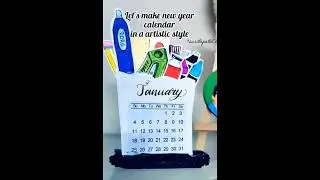 Diy Table Calendar 2026 || Aesthetic Room Decor #shorts #viral #craft #trending #art #diy #aesthetic