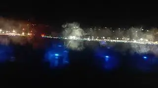 Windy and rainy takeoff from Dublin airport