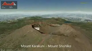 Mount Karakuni - Mount Shishiko ∆ hiking trails ∆ 3d-trail.com/japan/
