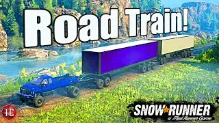 SnowRunner: GIANT ROAD TRAIN!! (16 CARGO UNITS!)