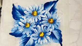 PINTURA PARA INICIANTES, APRENDA A PINTAR MARGARIDAS