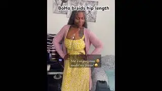 Boho Braids hip length using four bundles human hair  #bohobraids #hair  #trishhaircare#trending
