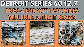 DETROIT SERIES 60 12.7 DDEC-4 EGR ENGINE RUN ON STAND ONLY 23K MILES DETROIT REMANUFACTURED ENGINE