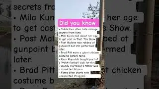 Crazy Celebrity Facts You Missed