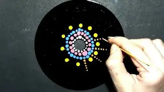 DOT Mandala art on CD....// VERY EASY ART..