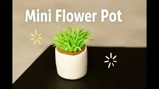 Miniature Flower Pot | Quilling Paper Flower Vase | Miniature Craft Idea