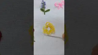 Flower embroidery🌼 #embroidery #handembroidery #art #diy #flowers #sewing #explore #shorts