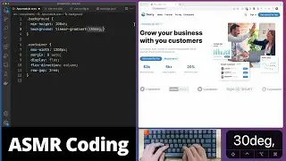 ASMR Programming - Beautiful Hero Section with React - No Talking