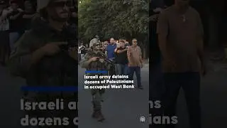 Israeli army detains dozens of Palestinians in occupied West Bank