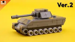 Lego Panzer 5 ver.2 Tank Germany Mini Vehicles (Tutorial)