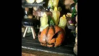 Autumn hut of the forest witch herbalist.