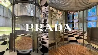 AMAZING One-Of-A-Kind ROUND Glass Elevator - Prada, SoHo - New York, NY