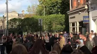 Grafton Street music scene ! Road in Dublin 