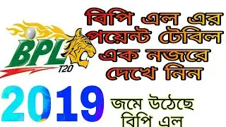 Bpl Point table 2019|বিপি এল| Bpl point table
