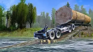 Скрытые опасности на лесозаготовительных маршрутах — Spintires Mudrunner 2018