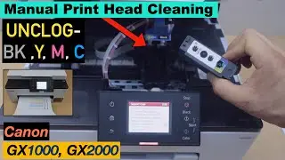 Ручная очистка печатающей головки Canon Maxify GX1020 (принтеры серий GX1000 и GX2000).