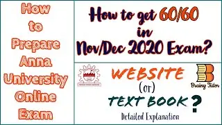 How to Prepare Anna University Online Exam Nov/Dec 2020 | 60/60 confirm | Don't Study MCQ Questions