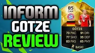 FIFA 16 INFORM GOTZE REVIEW (85) w/ IN GAME STATS & GAMEPLAY | FIFA 16 PLAYER REVIEWI