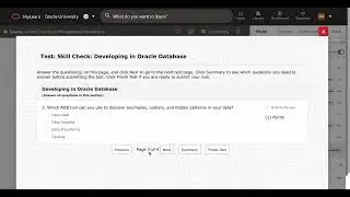 Skill Check: Developing in Oracle Database | Oracle Cloud Data Management 2023 Foundations Associate