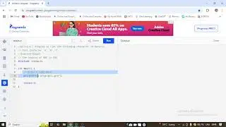 WAP in C to print the characters in reverse order