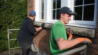 How to replace a brick window sill with natural stone Part 3