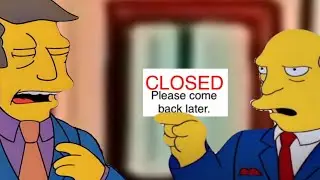Steamed hams but Krusty Burger is closed so Seymour poops in the burger.