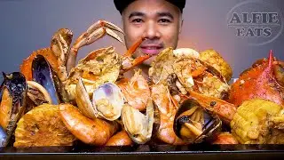 SEAFOOD BOILED | BLUE CRAB | SHRIMP | CUTTLEFISH | CLAMS | MUSSELS | SWEET CORN | ALFIE EATS
