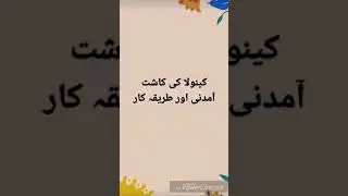 Canola Production Technology in Pakistan Part 1/2