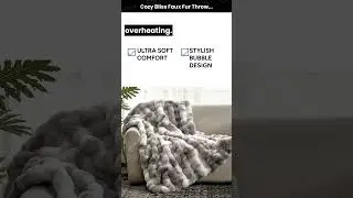 Cozy Faux Fur Throw Blanket, Fuzzy Plush Bubble Blanket  #shorts #blanket  