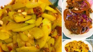 Cooking Ginisang sayote with Pork Steak ( Pinoy food ) 