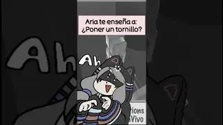 Vtuber Aria ense&ntilde;a a poner un tornillo (sale mal)  #pngtuber  #vtuber #houseflipper #shorts