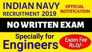 Indian Navy officer Recruitment 2019 Official Notification