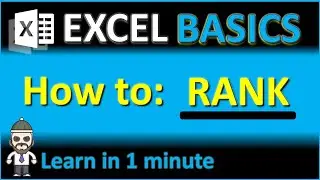 1 minute EXCEL Formula - How to Rank