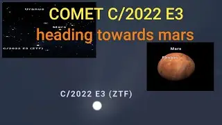 GREEN COMET C/2022 E3 MOVING TOWARDS MARS DIRECTION #comet #greencomet #c2022e3
