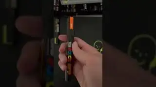Activating My New Neon Orange POSCA Marker! Very Satisfying👀😱 ASMR!#shorts