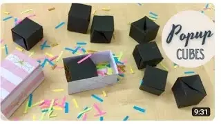 How to make Amazing pop up jumping cube with paper