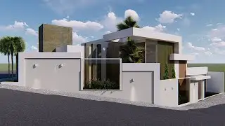 Projeto de Casa em terreno em desnível, com 300m2
